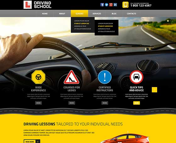 Website de instructor auto